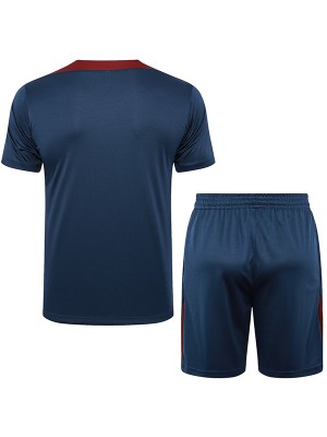 England training jersey men's navy uniform soccer sportswear football tops sports shirt 2024-2025